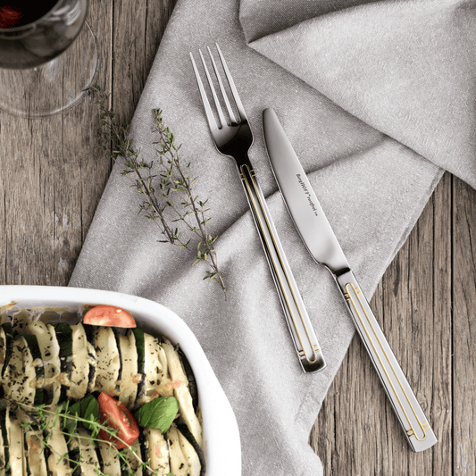 BergHOFF - Essentials Daily Use Cutlery Set 30 Pieces - Stainless Steel - Silver & Gold