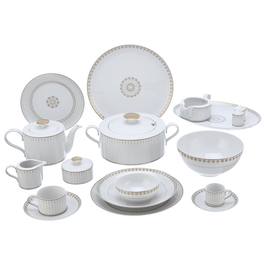 Falkenporzellan - Dinner Set 112 Pieces - Gold - Porcelain