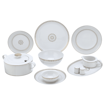 Falkenporzellan - Dinner Set 59 Pieces - Gold - Porcelain