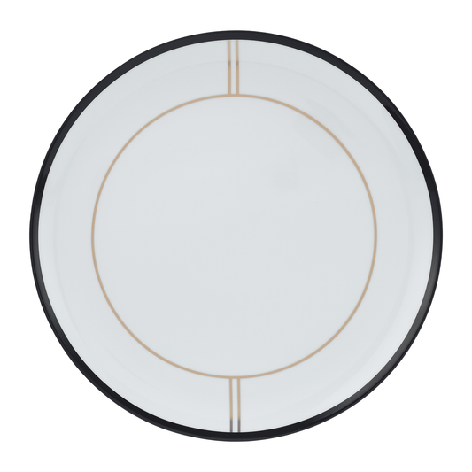 Falkenporzellan - Dinner Set 59 Pieces - Black & Gold - Porcelain