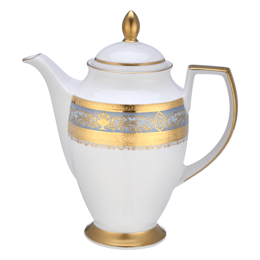 Falkenporzellan - Coffee Set 3 Pieces - Blue & Gold - Porcelain