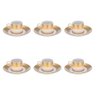 Falkenporzellan - Coffee Set 6 Pieces - Gold - Porcelain
