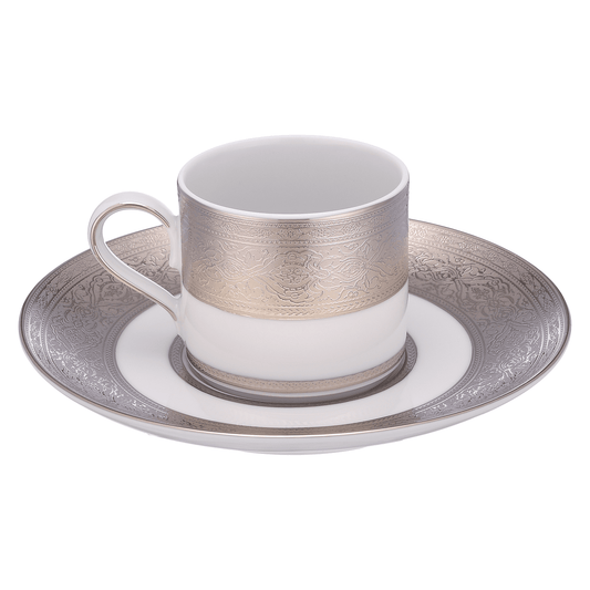 Falkenporzellan - Coffee Set 6 Pieces - Silver - Porcelain