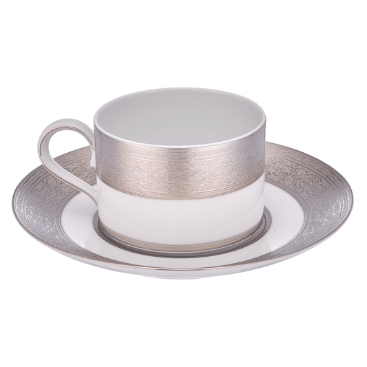 Falkenporzellan - Tea Set 6 Pieces - Silver - Porcelain