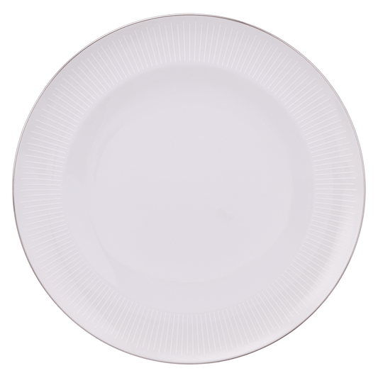 Falkenporzellan - Dinner Set 59 Pieces Stripes - Silver - Porcelain