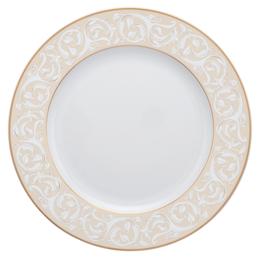 Falkenporzellan - Dinner Set 59 Pieces - Cream & Gold - Porcelain