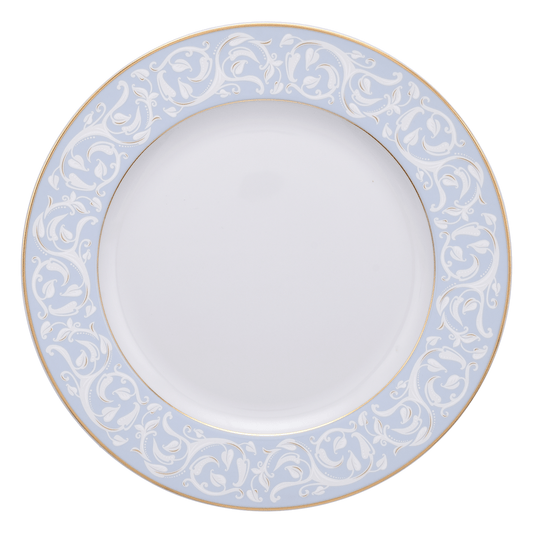 Falkenporzellan - Dinner Set 59 Pieces - Light Blue & Gold - Porcelain