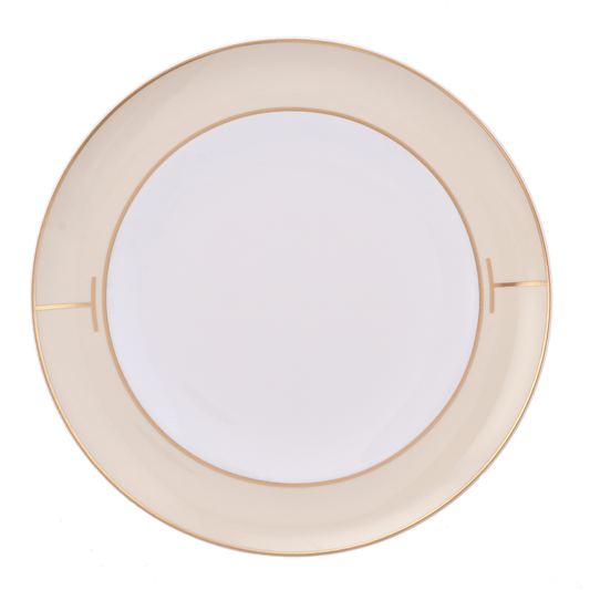 Falkenporzellan - Dinner Set 59 Pieces - Cream & Gold - Porcelain