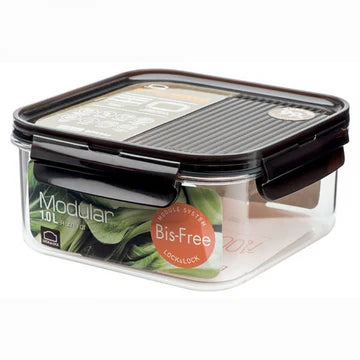 Lock & Lock Modular Bisfree  Square Container  1 L Dark Brown