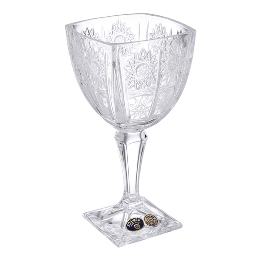 Bohemia Crystal - Square Goblet Glass Set 6 Pieces - 270ml - 503 PK Crystal