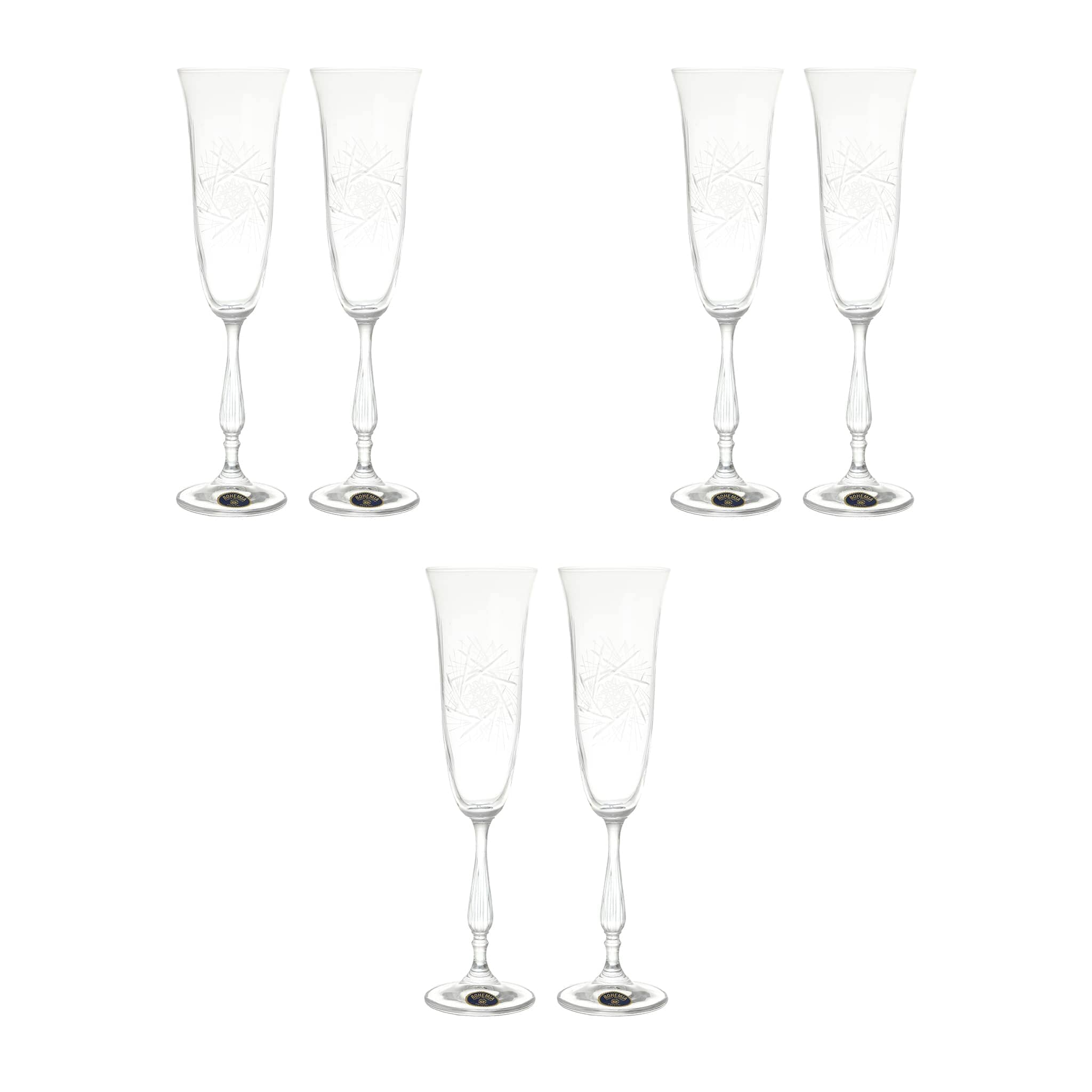 Bohemia Crystal - Flute Glass Set 6 Pieces - 150ml - 2700010182