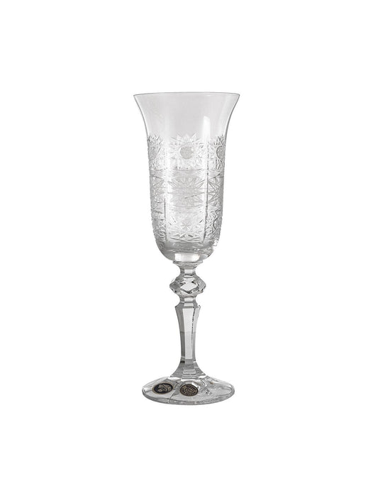 Bohemia Crystal - Flute Glass Set 6 Pieces - 150ml - Crystal