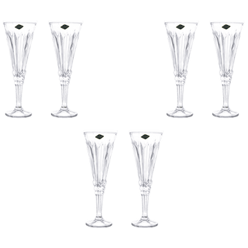 Bohemia Crystal - Flute Glass Set 6 Pieces - 150ml - Crystal