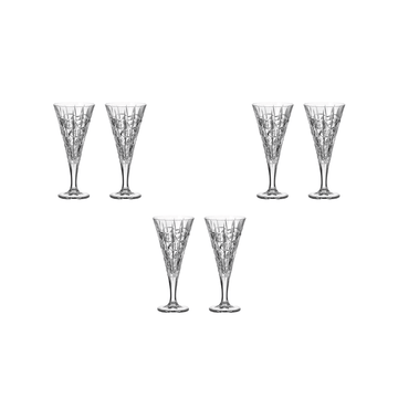 Bohemia Crystal - Flute Glass Set 6 Pieces - 240ml - 270005026
