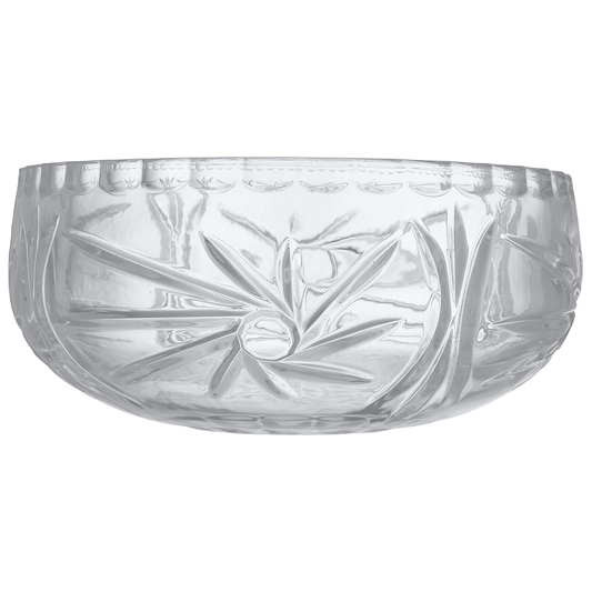 Round Decorated Glass Plate - 22cm - Glass
