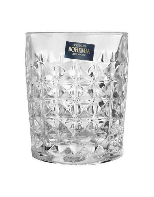Bohemia Crystal - Diamond Tumbler Glass Set 6 Pieces - 230ml - Crystal