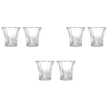 Bohemia Crystal - Tumbler Glass Set 6 Pieces - Gold - 310ml - Crystal