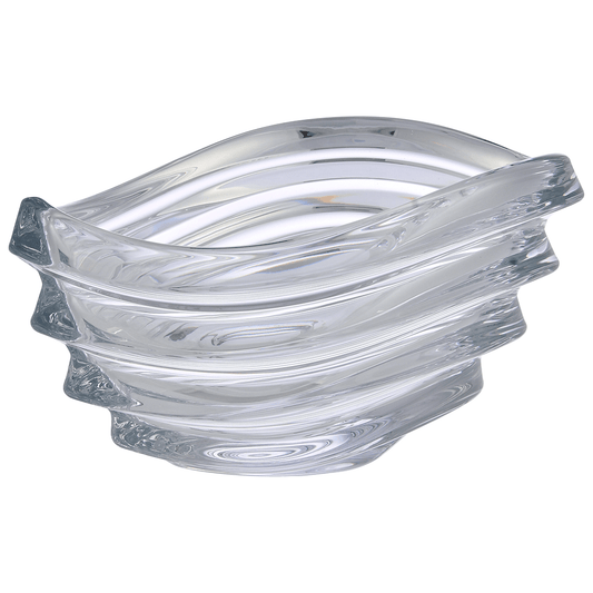 Bohemia Crystal - Oval Wavy Box - Crystal - 20cm - Crystal