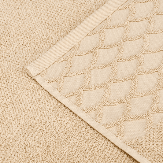 Senzo - Beige Bath Towel 150x90cm - 100% Egyptian Cotton