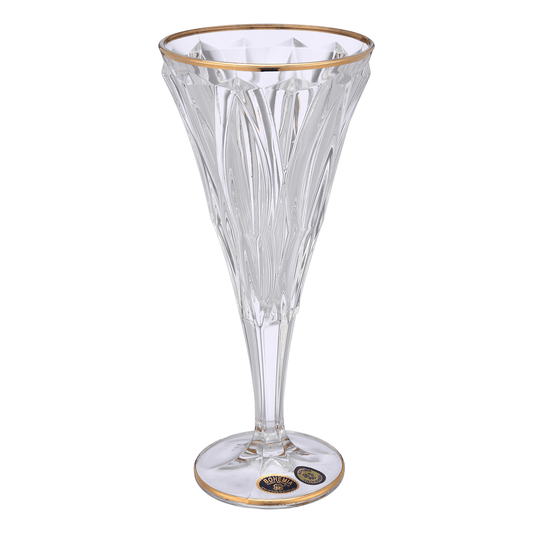 Bohemia Crystal - Goblet Set 6 Pieces - 240ml - Gold - Crystal