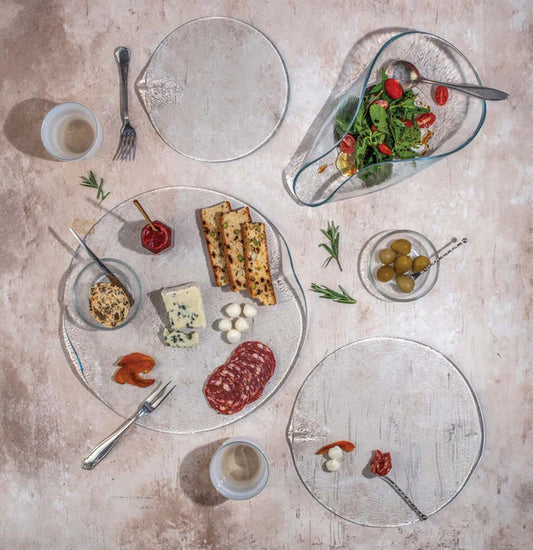 ArdaCam - Estonia Round Serving Platter - Clear - 36cm - Glass