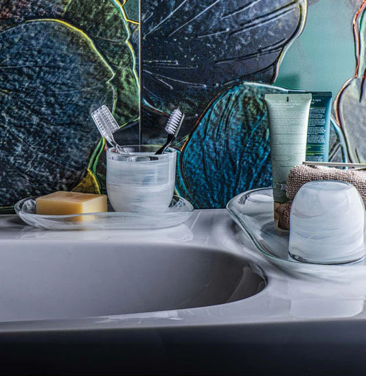 ArdaCam - Atlas Oval Serving Plate - White - 21x11.5cm - Glass