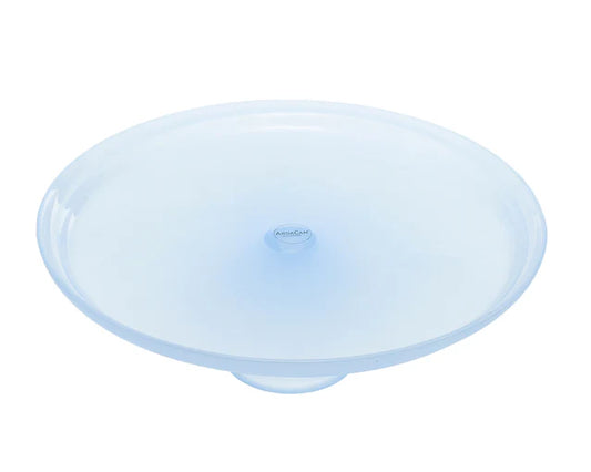 ArdaCam - Hiro Round Footed Serving Platter - Pastel Blue - 28cm - Glass