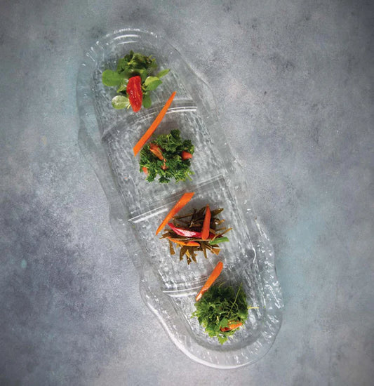 ArdaCam - Divided Oval Platter - Clear - 52.5x22.5cm - Glass