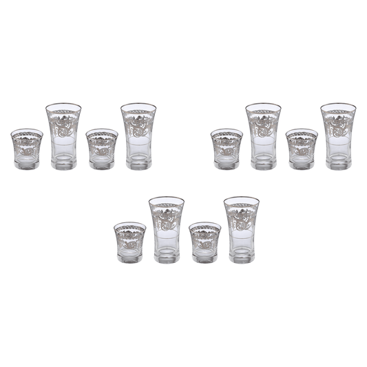 Pasabahce - Highball & Tumbler Set 12 Pieces - Silver - 340&250ml