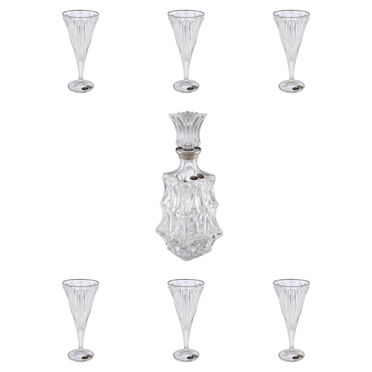 Bohemia Crystal - Drink Set 7 Pieces - 240ml - Silver - Crystal