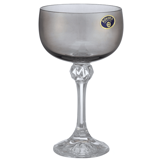 Bohemia Crystal - Cocktail Glass Set 6 Pieces - Grey - 200ml - Crystal