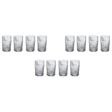 Decorated Istikana Set 12 Pieces - 100ml - Glass