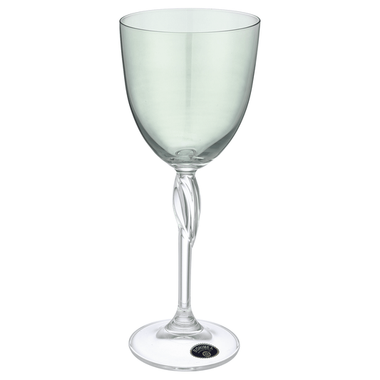 Bohemia Crystal - Goblet Glass Set 6 Pieces - Green - 250ml - Crystal