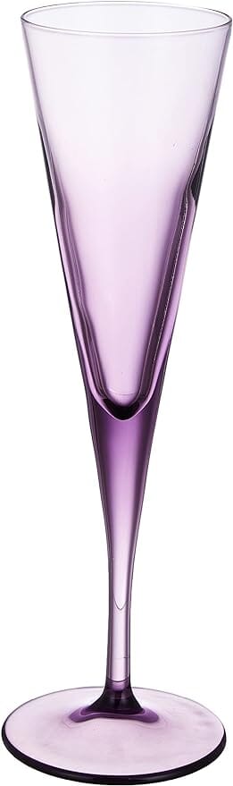 Pasabahce - V-Line Champagne Flute Glass Set 6 Pieces - Purple - 150ml