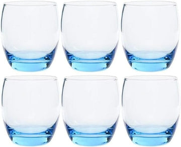 Pasabahce - Round Tumbler Glass Set 6 Pieces - Blue - 340ml