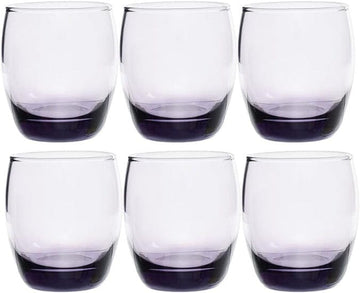 Pasabahce - Round Tumbler Glass Set 6 Pieces - Purple - 340ml