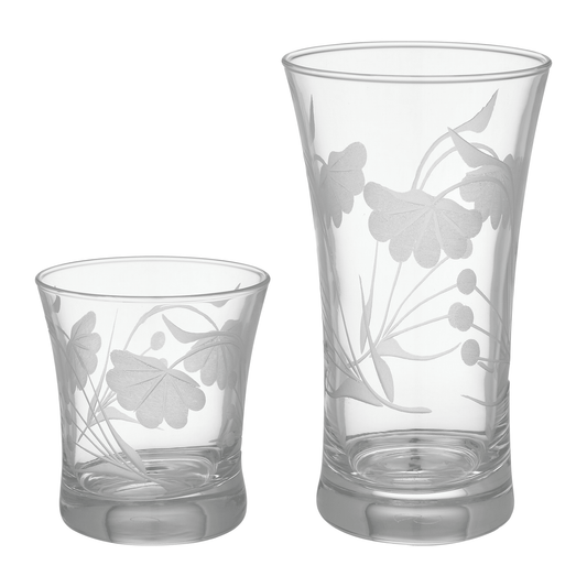 Pasabahce - Decorated Highball & Tumbler Glass Set 12 Pieces - 340&250ml - Glass