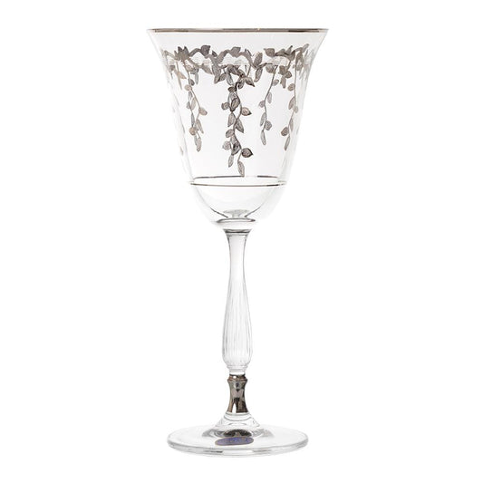 Bohemia Crystal - Goblet Glass Set 6 Pieces Silver - 185ml - 39000608