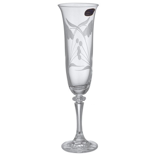 Bohemia Crystal - Flute Glass Set 6 Pieces - 150ml