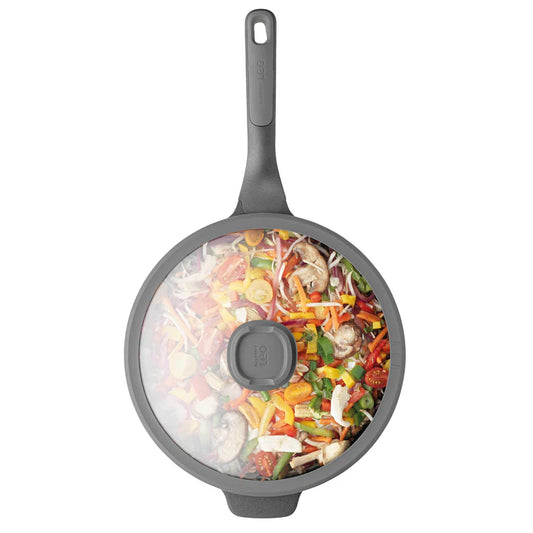 BergHOFF - Leo - Covered wok pan non - stick Stone - 28cm - Cast Aluminum
