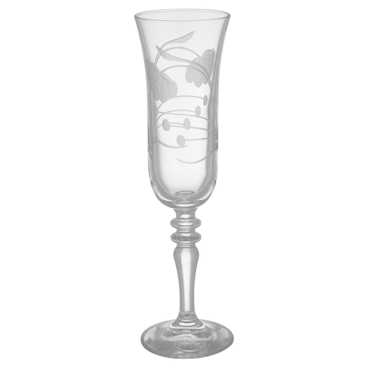 Pasabahce - Decorated Flute Glass Set 6 Pieces - 175ml - Glass
