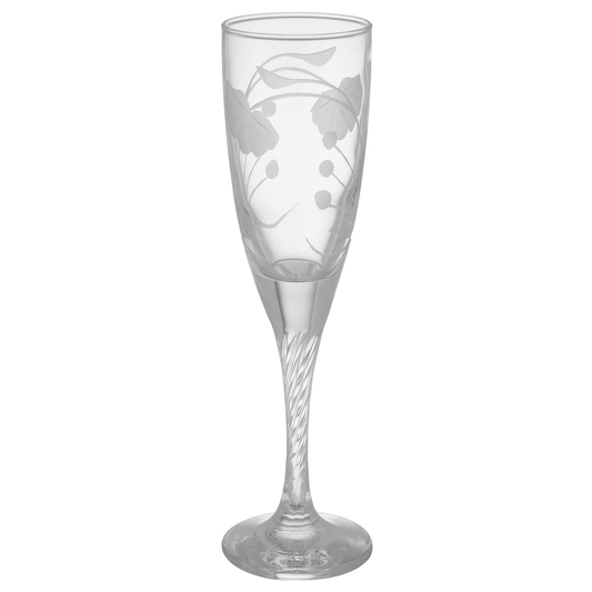 Pasabahce - Decorated Flute Glass Set 6 Pieces - 150ml - Glass