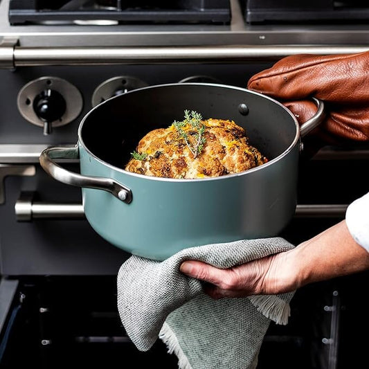 Greenpan - Mayflower Cookware Set 13 Pieces - Light Blue - Non-stick Ceramic Aluminum