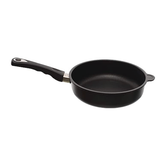 AMT - Frypan with Black Handle - Black - Cast Aluminum - 24cm