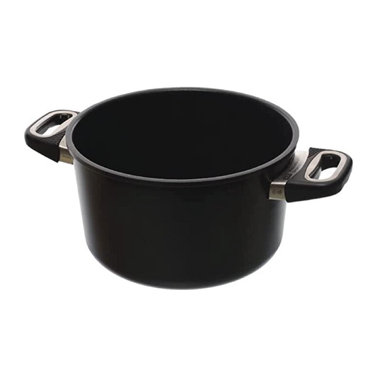 AMT - Black Pot with Glass Lid - Cast Aluminum - 24cm - 440004059