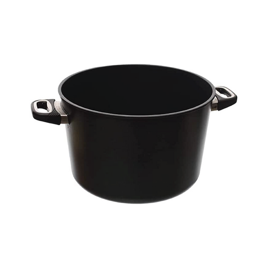 AMT - Black Pot with Glass Lid - Cast Aluminum - 21cm