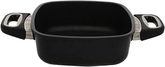 AMT - Square Shape Sweet Pot With Lid & Handles - Cast Aluminum - 20x20cm