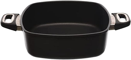 AMT - Square Shape Pot With Lid & Handles - Cast Aluminum - 28x28cm