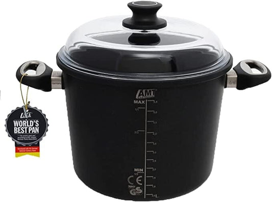 AMT - Pressure Cooker with Handles & 2 Lids - Cast Aluminum - 5.5 Lit