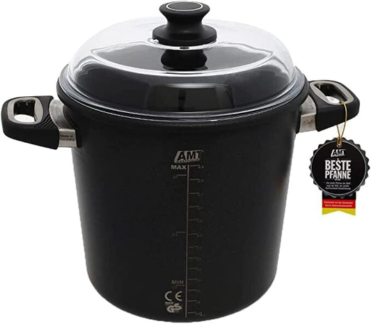 AMT - Pressure Cooker with Handles & 2 Lids - Cast Aluminum - 6.5Lit